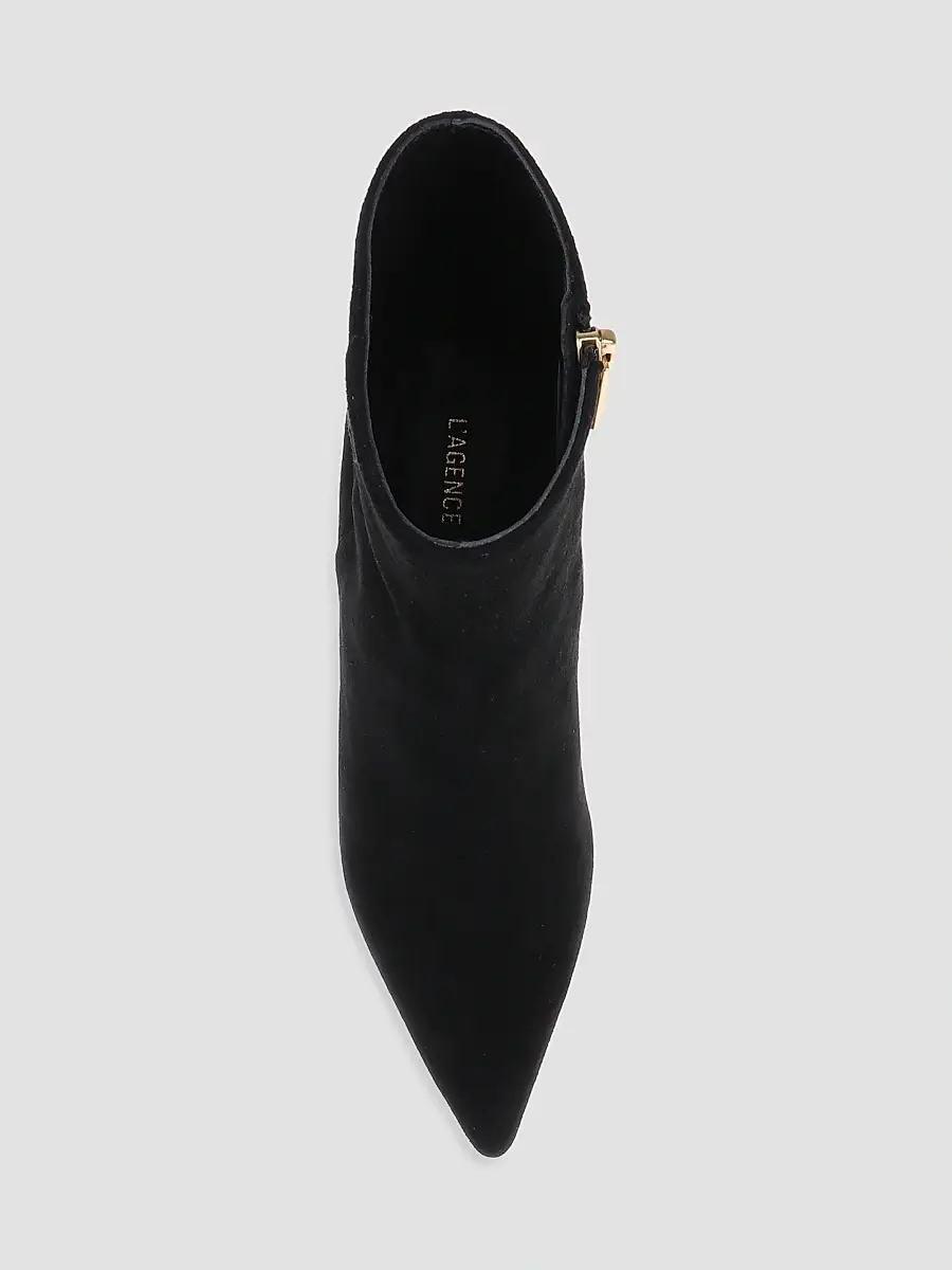 L'Agence Women's Houston 75MM Suede Stiletto Booties | Thumbnail 4 L'Agence Women's Houston 75MM Suede Stiletto Booties | Thumbnail 4