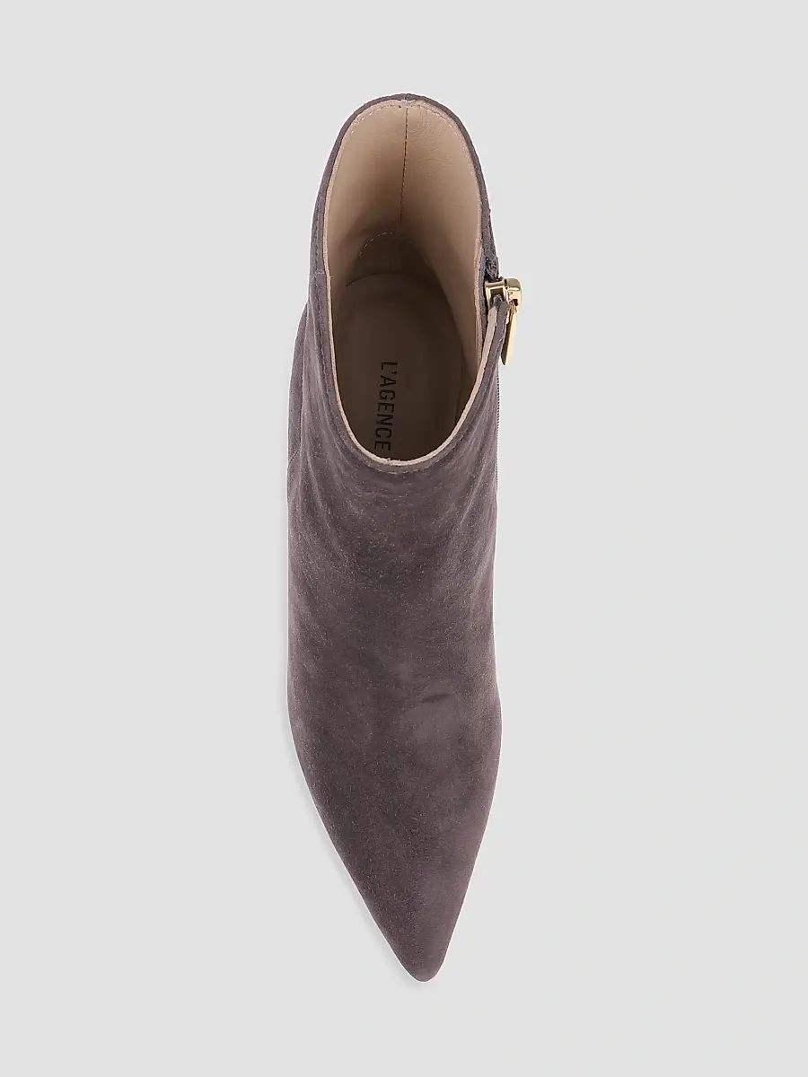 L'Agence Women's Houston 75MM Suede Stiletto Booties | Thumbnail 4 L'Agence Women's Houston 75MM Suede Stiletto Booties | Thumbnail 4