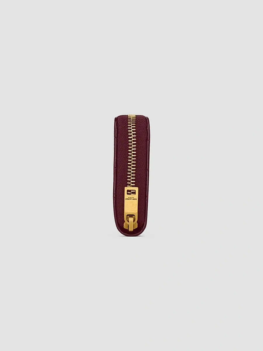 Saint Laurent Women's Cassandre Wallet in Patent Leather - Dark Red Wine | Thumbnail 4 Saint Laurent Women's Cassandre Wallet in Patent Leather - Dark Red Wine | Thumbnail 4