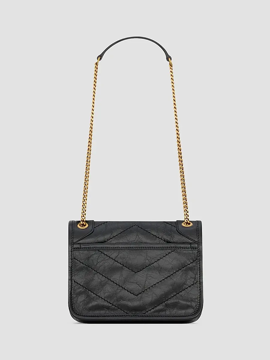 Saint Laurent Women's Niki Baby Crossbody Bag in Vintage Leather - Black | Thumbnail 2 Saint Laurent Women's Niki Baby Crossbody Bag in Vintage Leather - Black | Thumbnail 2