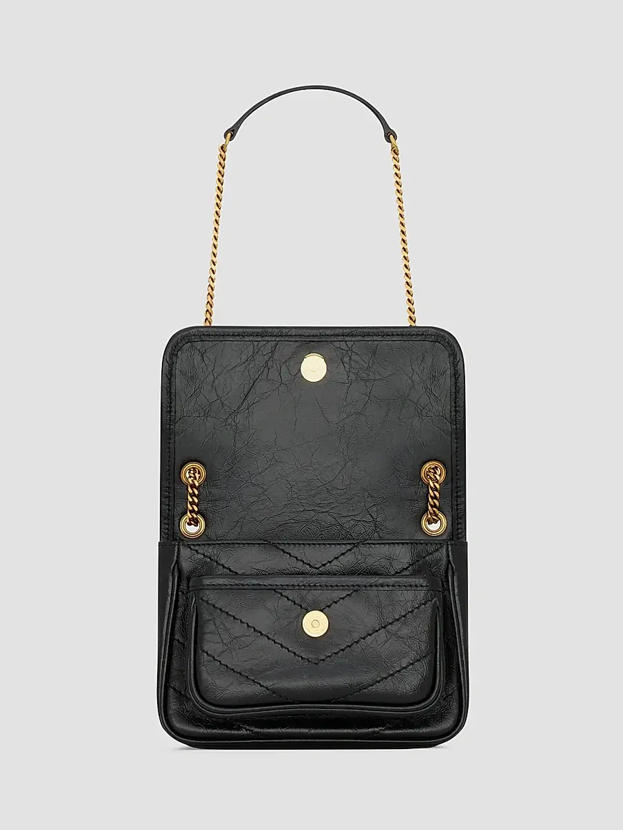 Saint Laurent Women's Niki Baby Crossbody Bag in Vintage Leather - Black | Thumbnail 3 Saint Laurent Women's Niki Baby Crossbody Bag in Vintage Leather - Black | Thumbnail 3