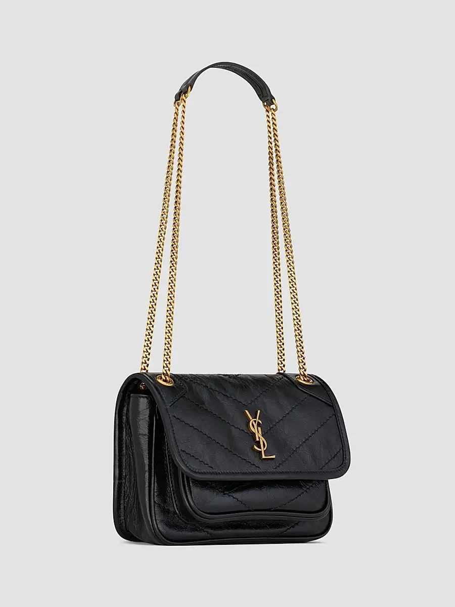 Saint Laurent Women's Niki Baby Crossbody Bag in Vintage Leather - Black | Thumbnail 5 Saint Laurent Women's Niki Baby Crossbody Bag in Vintage Leather - Black | Thumbnail 5