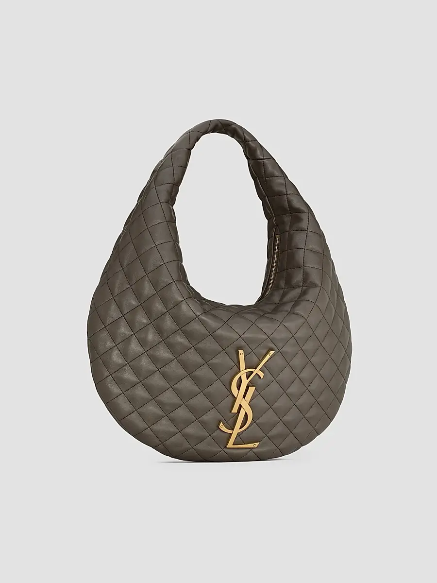Saint Laurent Women's Icare Hobo Bag in Quilted Nappa - Light Musk | Thumbnail 4 Saint Laurent Women's Icare Hobo Bag in Quilted Nappa - Light Musk | Thumbnail 4