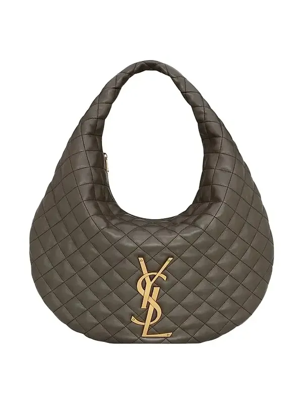 Saint Laurent Women's Icare Hobo Bag in Quilted Nappa - Light Musk