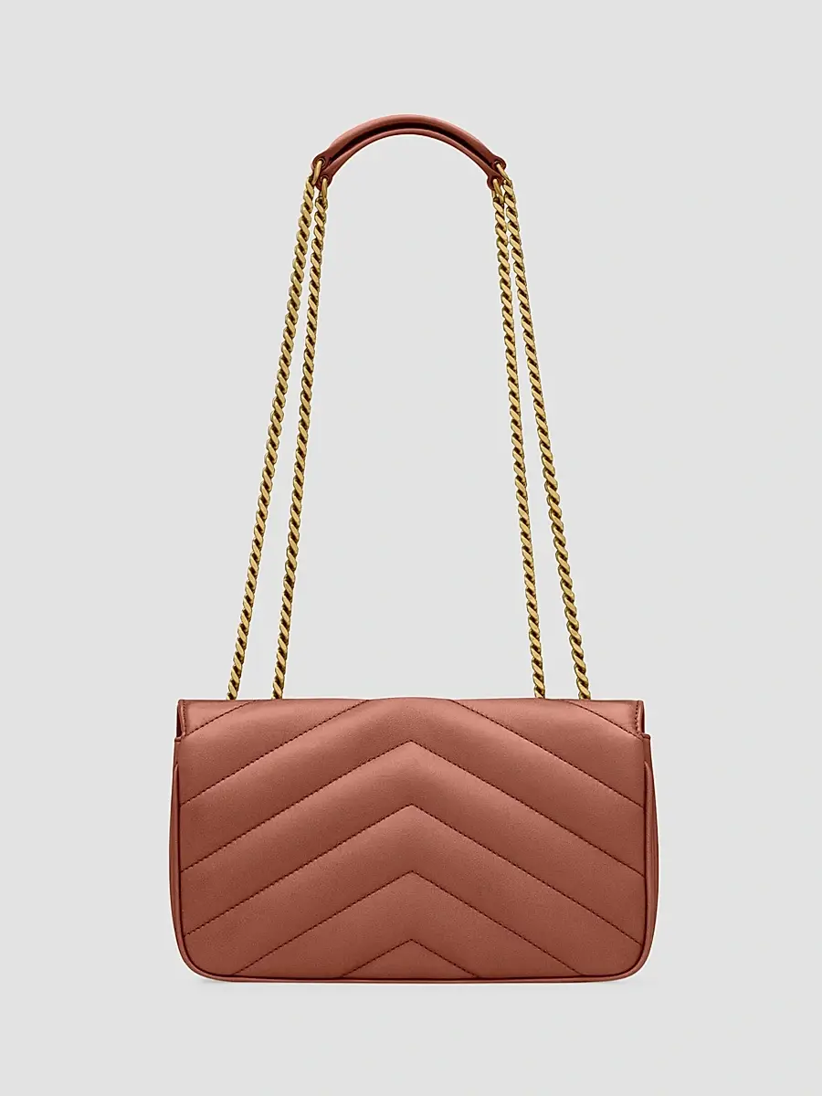 Saint Laurent Women's Loulou Small Shoulder Bag in Lambskin Leather - Hortensia | Thumbnail 3 Saint Laurent Women's Loulou Small Shoulder Bag in Lambskin Leather - Hortensia | Thumbnail 3