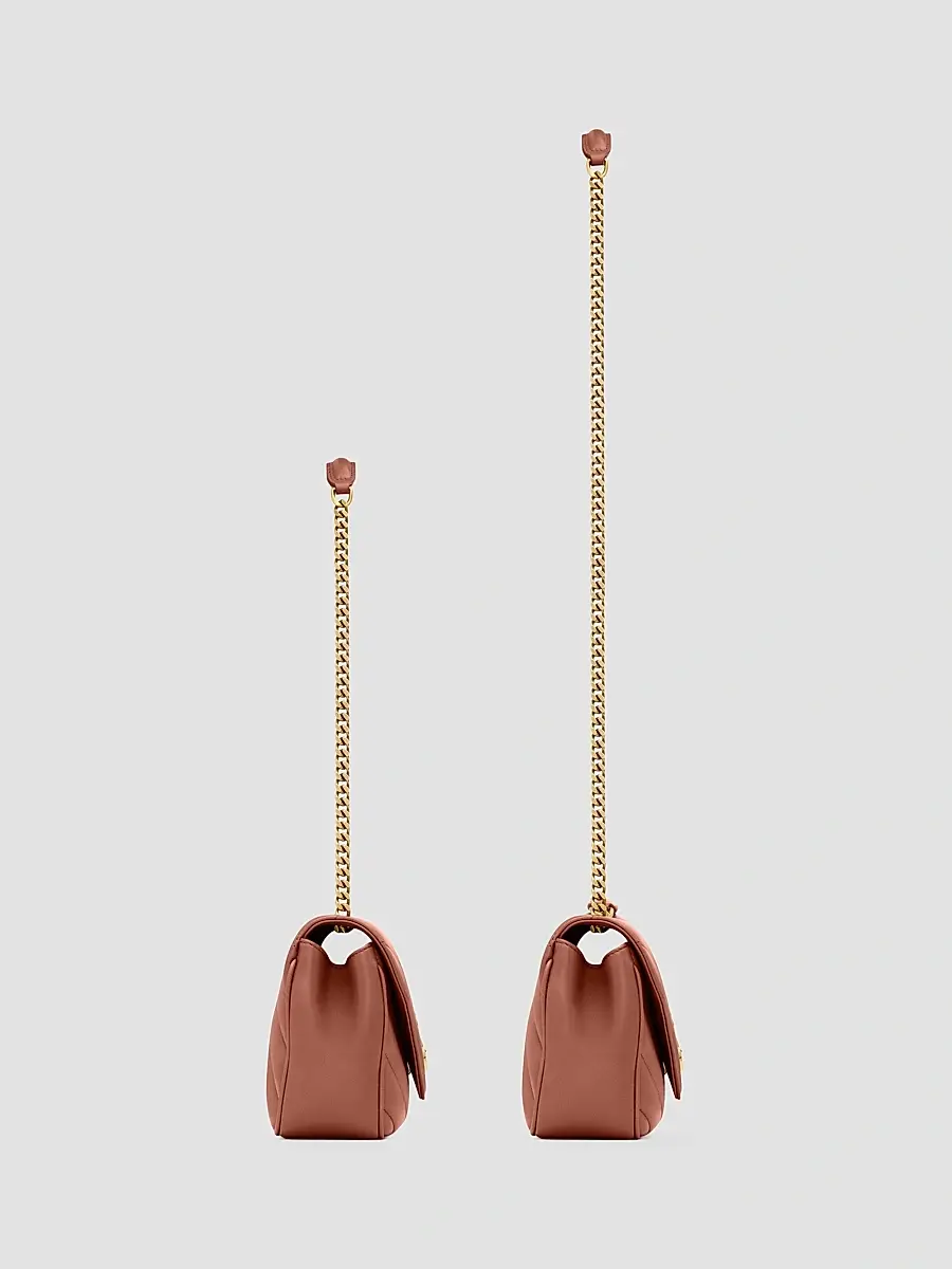 Saint Laurent Women's Loulou Small Shoulder Bag in Lambskin Leather - Hortensia | Thumbnail 6 Saint Laurent Women's Loulou Small Shoulder Bag in Lambskin Leather - Hortensia | Thumbnail 6