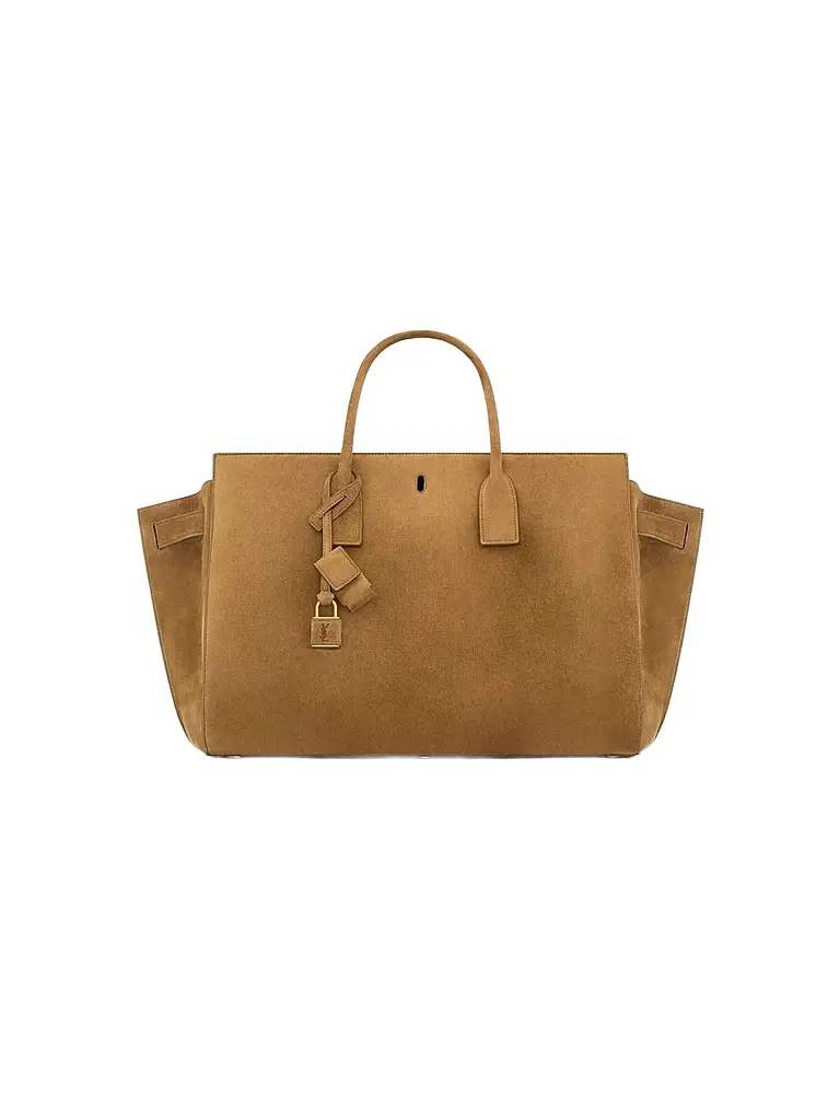 Saint Laurent Women's Sac De Jour Tote Bag in Suede - Caramel Cognac | Image 1 Saint Laurent Women's Sac De Jour Tote Bag in Suede - Caramel Cognac | Image 1