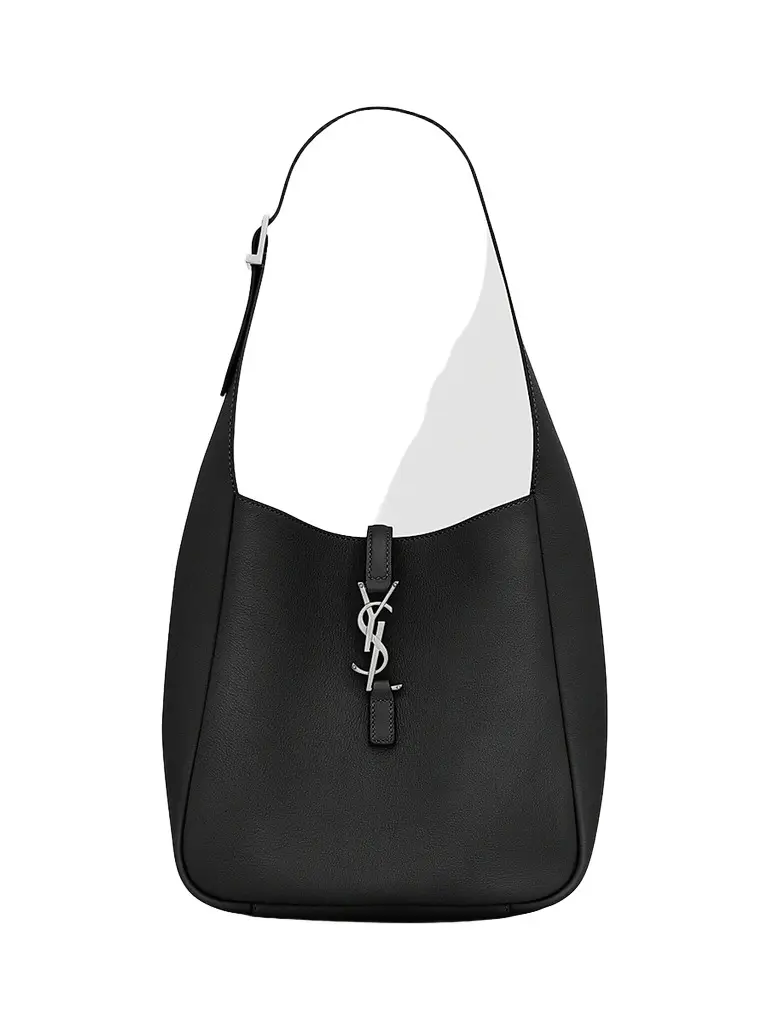 Saint Laurent Women's Le 5 e 7 Supple Shoulder Bag in Grained Leather - Black | Image 1 Saint Laurent Women's Le 5 e 7 Supple Shoulder Bag in Grained Leather - Black | Image 1