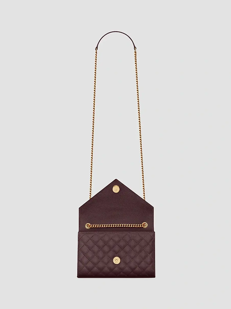Saint Laurent Women's Envelope Crossbody Bag in Grain De Poudre Leather | Thumbnail 3 Saint Laurent Women's Envelope Crossbody Bag in Grain De Poudre Leather | Thumbnail 3