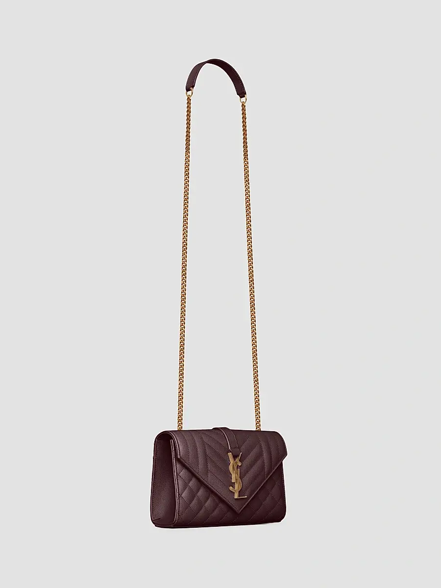 Saint Laurent Women's Envelope Crossbody Bag in Grain De Poudre Leather | Thumbnail 5 Saint Laurent Women's Envelope Crossbody Bag in Grain De Poudre Leather | Thumbnail 5