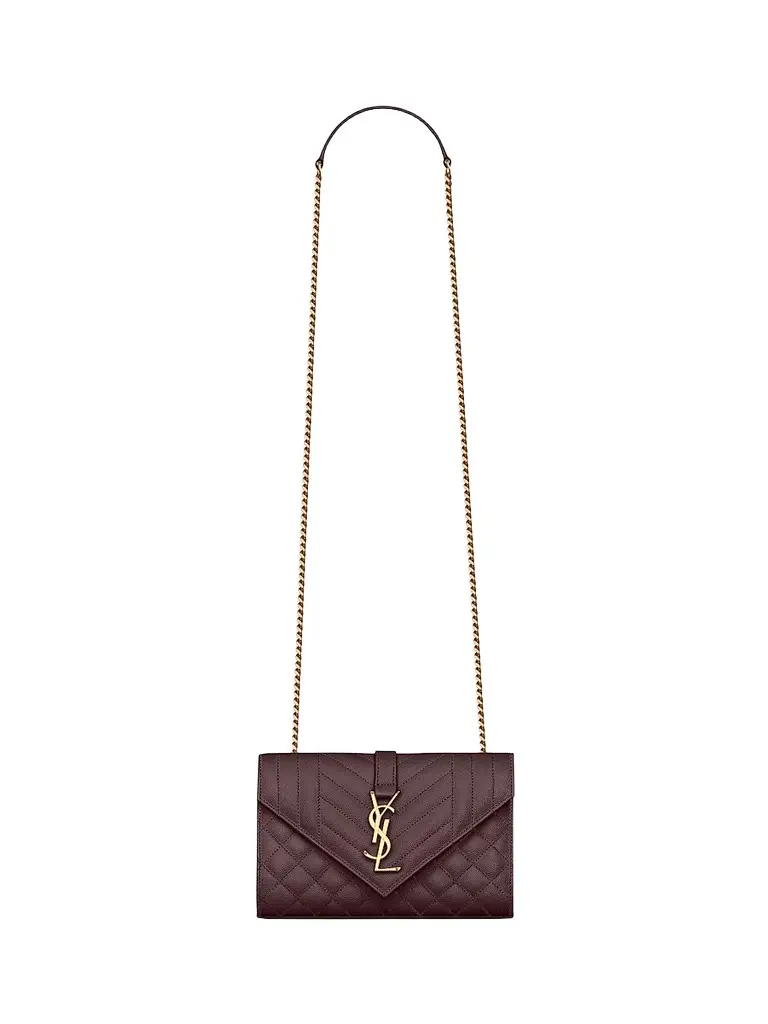 Women's Envelope Crossbody Bag in Grain De Poudre Leather Women's Envelope Crossbody Bag in Grain De Poudre Leather