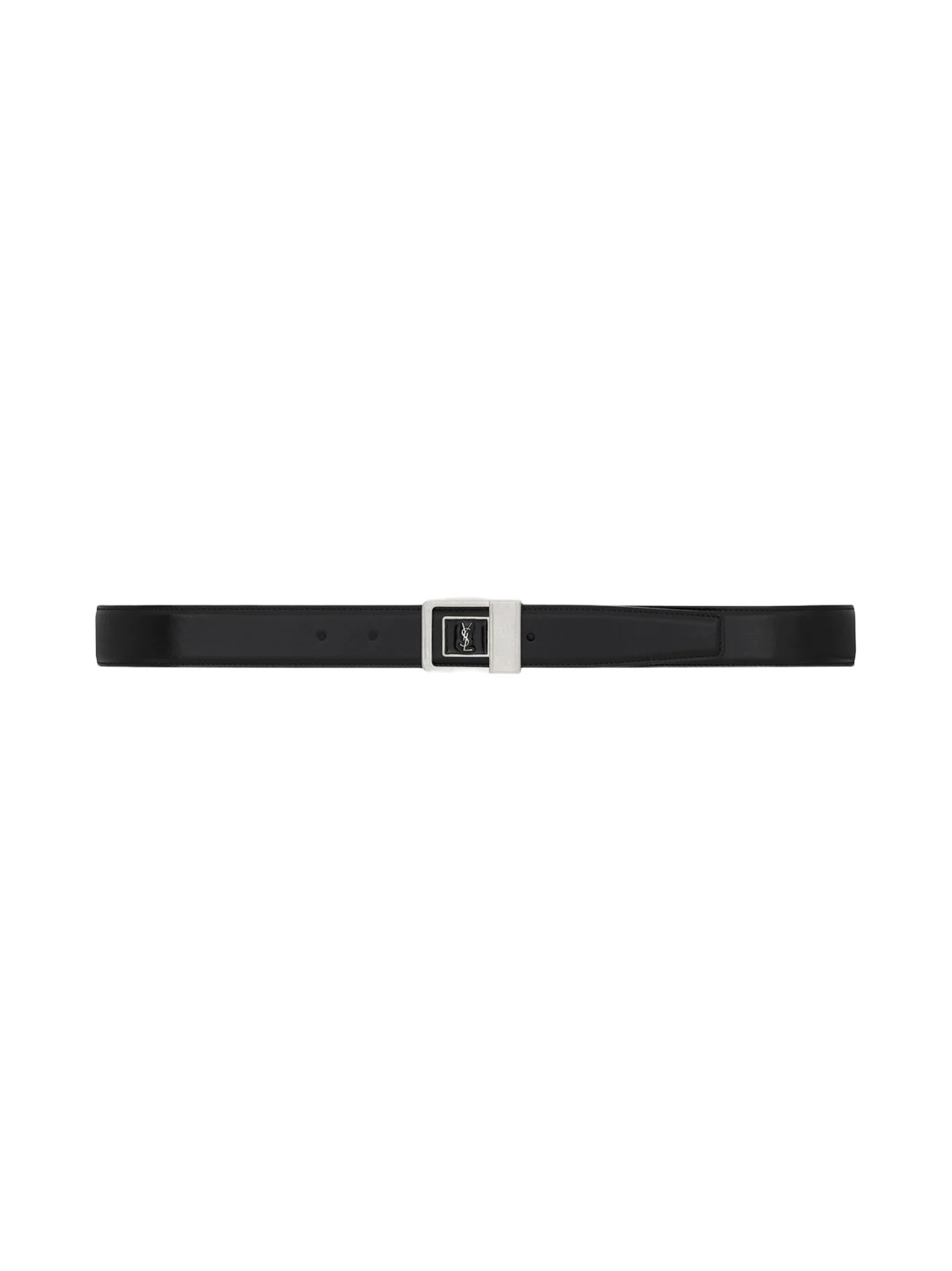Saint Laurent Men's La 66 Belt in Smooth Leather - Black