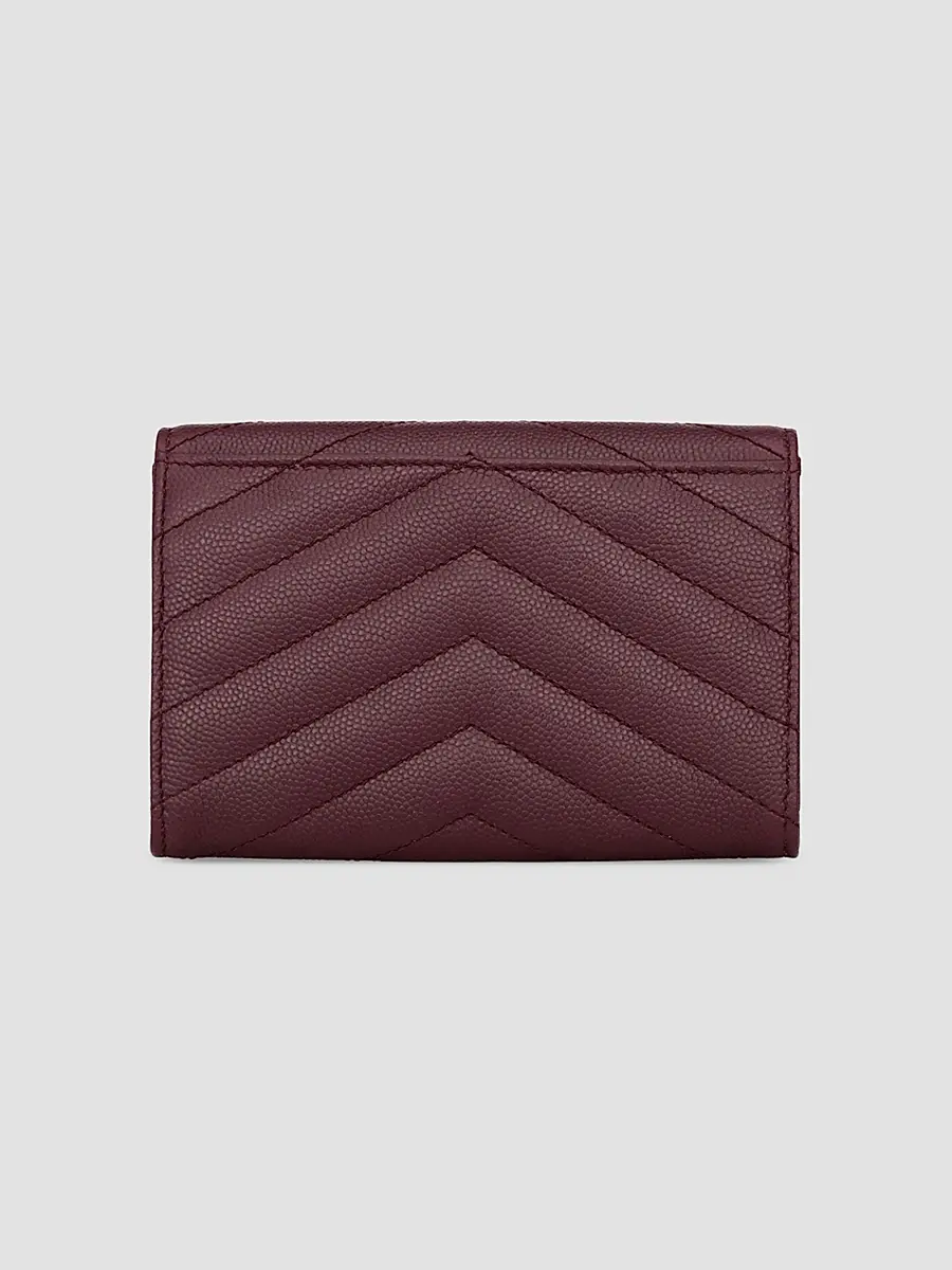 Saint Laurent Women's Cassandre Wallet in Grain De Poudre Leather | Thumbnail 3 Saint Laurent Women's Cassandre Wallet in Grain De Poudre Leather | Thumbnail 3