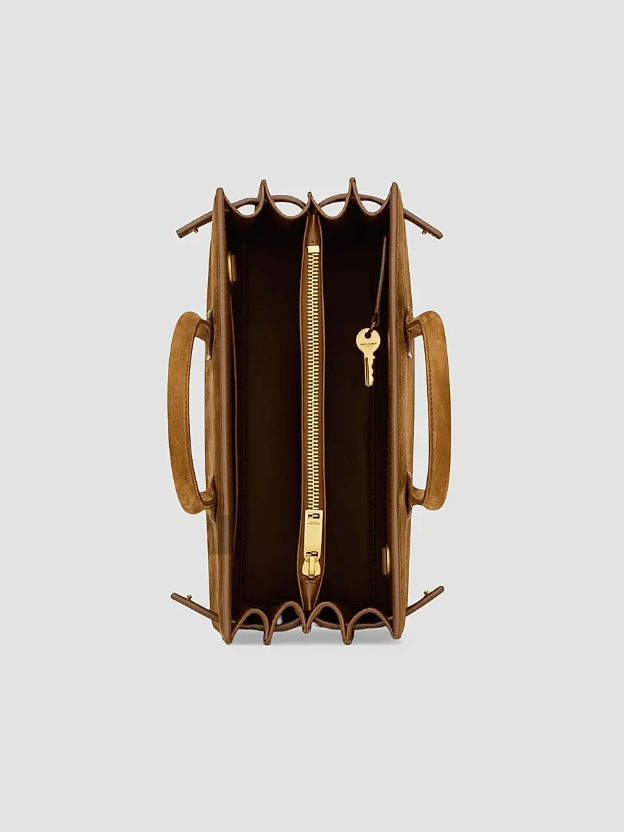 Saint Laurent Women's Sac De Jour Top Handle Bag in Suede - Caramel Cognac | Thumbnail 3 Saint Laurent Women's Sac De Jour Top Handle Bag in Suede - Caramel Cognac | Thumbnail 3
