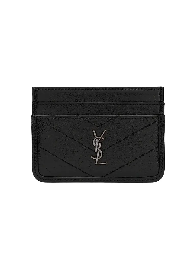Saint Laurent Women's Niki Card Case in Vintage Leather - Black | Image 1 Saint Laurent Women's Niki Card Case in Vintage Leather - Black | Image 1