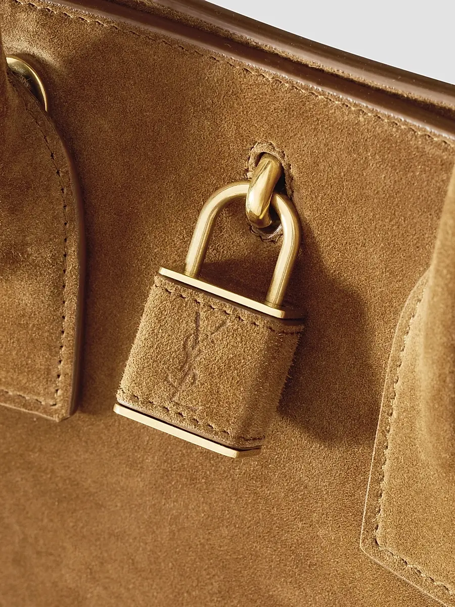 Saint Laurent Women's Sac De Jour Tote Bag in Suede - Caramel Cognac | Thumbnail 5 Saint Laurent Women's Sac De Jour Tote Bag in Suede - Caramel Cognac | Thumbnail 5