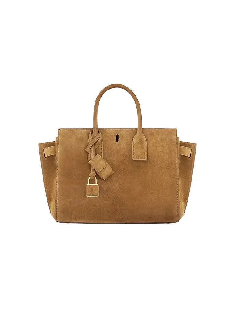 Saint Laurent Women's Sac De Jour Tote Bag in Suede - Caramel Cognac | Image 1 Saint Laurent Women's Sac De Jour Tote Bag in Suede - Caramel Cognac | Image 1