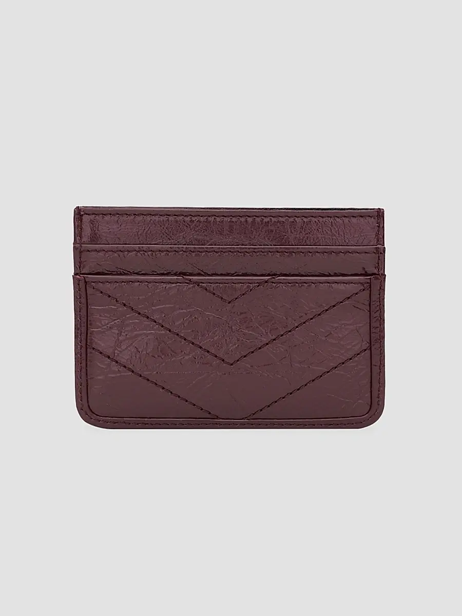 Saint Laurent Women's Niki Card Case in Vintage Leather - Rouge Cabernet | Thumbnail 2 Saint Laurent Women's Niki Card Case in Vintage Leather - Rouge Cabernet | Thumbnail 2