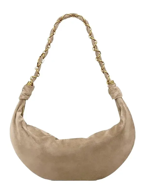 Saint Laurent Women's Amalia Hobo Bag in Suede - Light Cumin