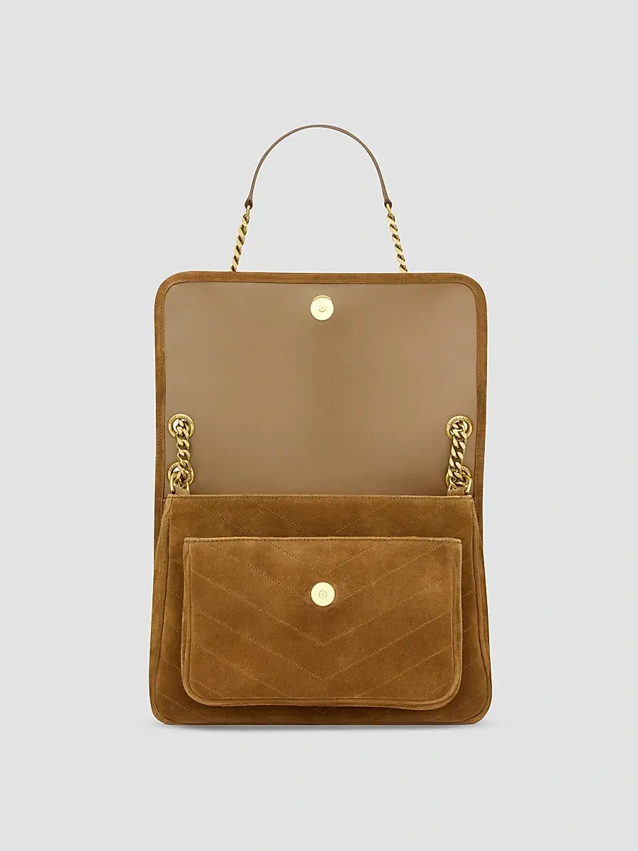 Saint Laurent Women's Niki Medium Shoulder Bag in Suede - Caramel Cognac | Thumbnail 4 Saint Laurent Women's Niki Medium Shoulder Bag in Suede - Caramel Cognac | Thumbnail 4