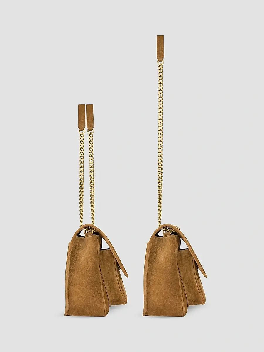Saint Laurent Women's Niki Medium Shoulder Bag in Suede - Caramel Cognac | Thumbnail 5 Saint Laurent Women's Niki Medium Shoulder Bag in Suede - Caramel Cognac | Thumbnail 5