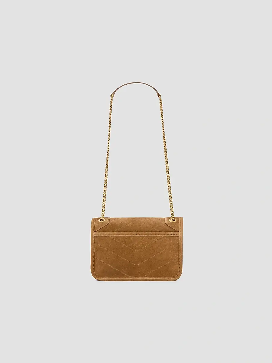 Saint Laurent Women's Niki Mini Crossbody Bag in Suede - Caramel Cognac | Thumbnail 2 Saint Laurent Women's Niki Mini Crossbody Bag in Suede - Caramel Cognac | Thumbnail 2