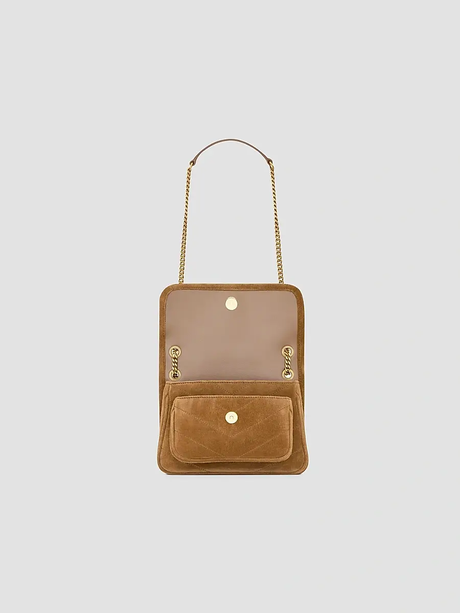 Saint Laurent Women's Niki Mini Crossbody Bag in Suede - Caramel Cognac | Thumbnail 3 Saint Laurent Women's Niki Mini Crossbody Bag in Suede - Caramel Cognac | Thumbnail 3