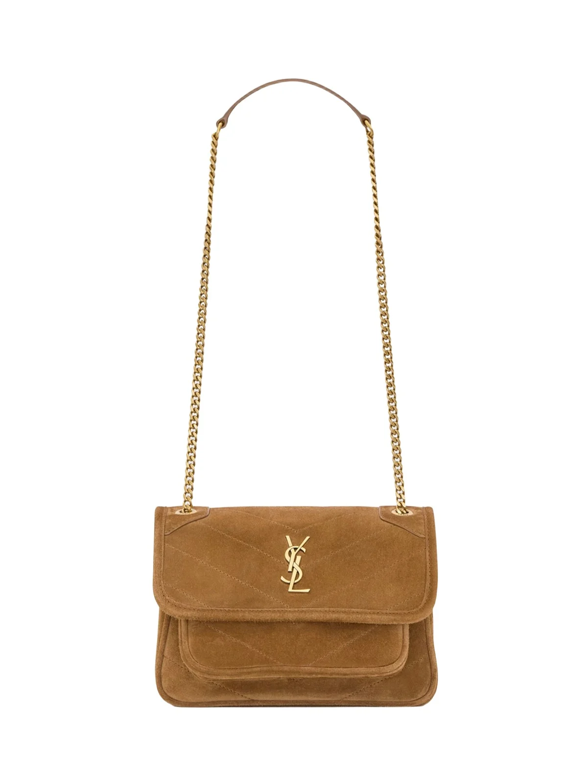 Women's Niki Mini Crossbody Bag in Suede - Caramel Cognac Women's Niki Mini Crossbody Bag in Suede - Caramel Cognac