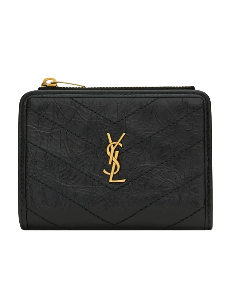 Women's Niki Bi-Fold Wallet in Vintage Leather - Black Women's Niki Bi-Fold Wallet in Vintage Leather - Black