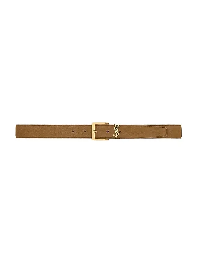 Men's Cassandre Vadim Belt in Suede - Caramel Cognac Men's Cassandre Vadim Belt in Suede - Caramel Cognac