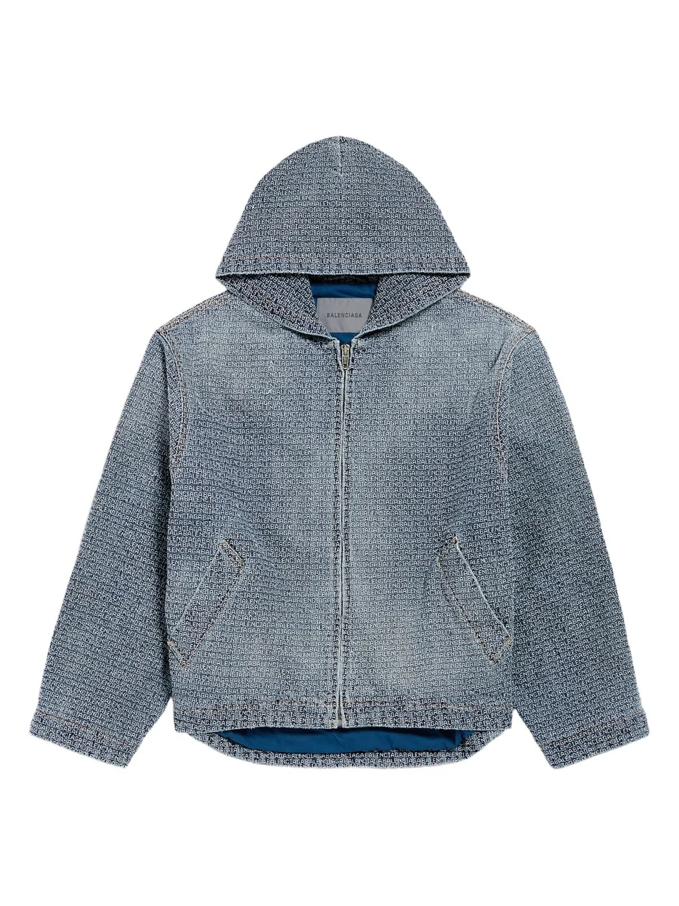 Men's Denim Stitch Hooded Jacket Men's Denim Stitch Hooded Jacket