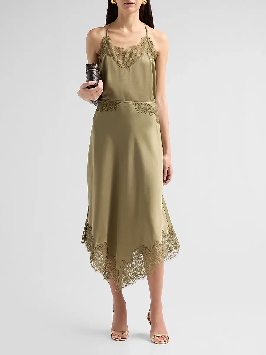 Ba&sh Women's Corina Satin Lace-Back Tank | Thumbnail 2