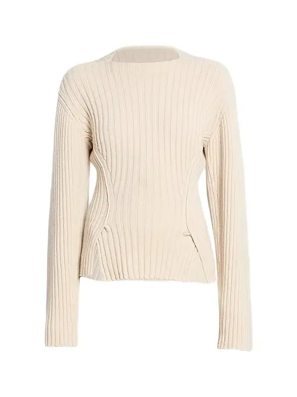 Women's Rib-Knit Wool-Cashmere Sweater Women's Rib-Knit Wool-Cashmere Sweater