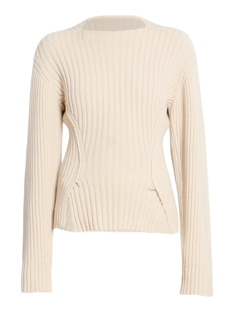 Victoria Beckham Women's Rib-Knit Wool-Cashmere Sweater | Thumbnail 1 Victoria Beckham Women's Rib-Knit Wool-Cashmere Sweater | Thumbnail 1