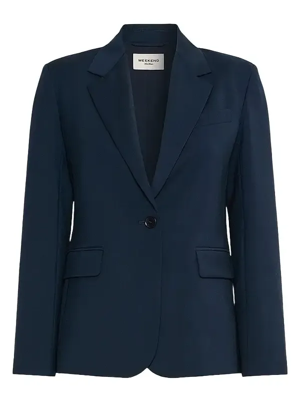 Women's Single Breasted Stretch Wool Blazer