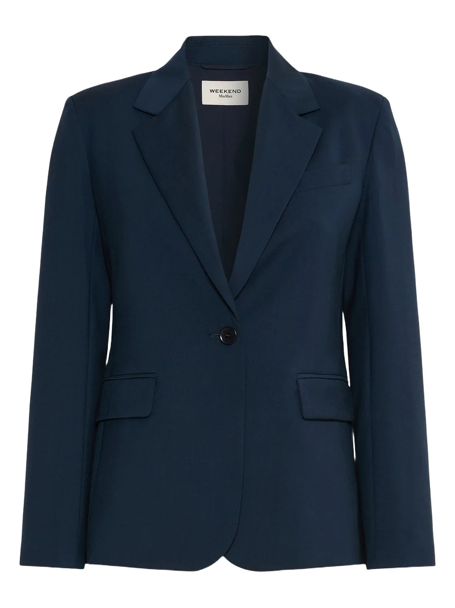 Women's Single Breasted Stretch Wool Blazer Women's Single Breasted Stretch Wool Blazer