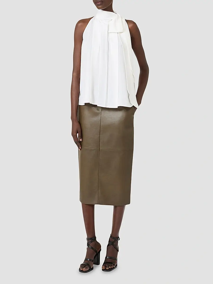Max Mara Women's Sleeveless Crepe De Chine Top | Thumbnail 2 Max Mara Women's Sleeveless Crepe De Chine Top | Thumbnail 2