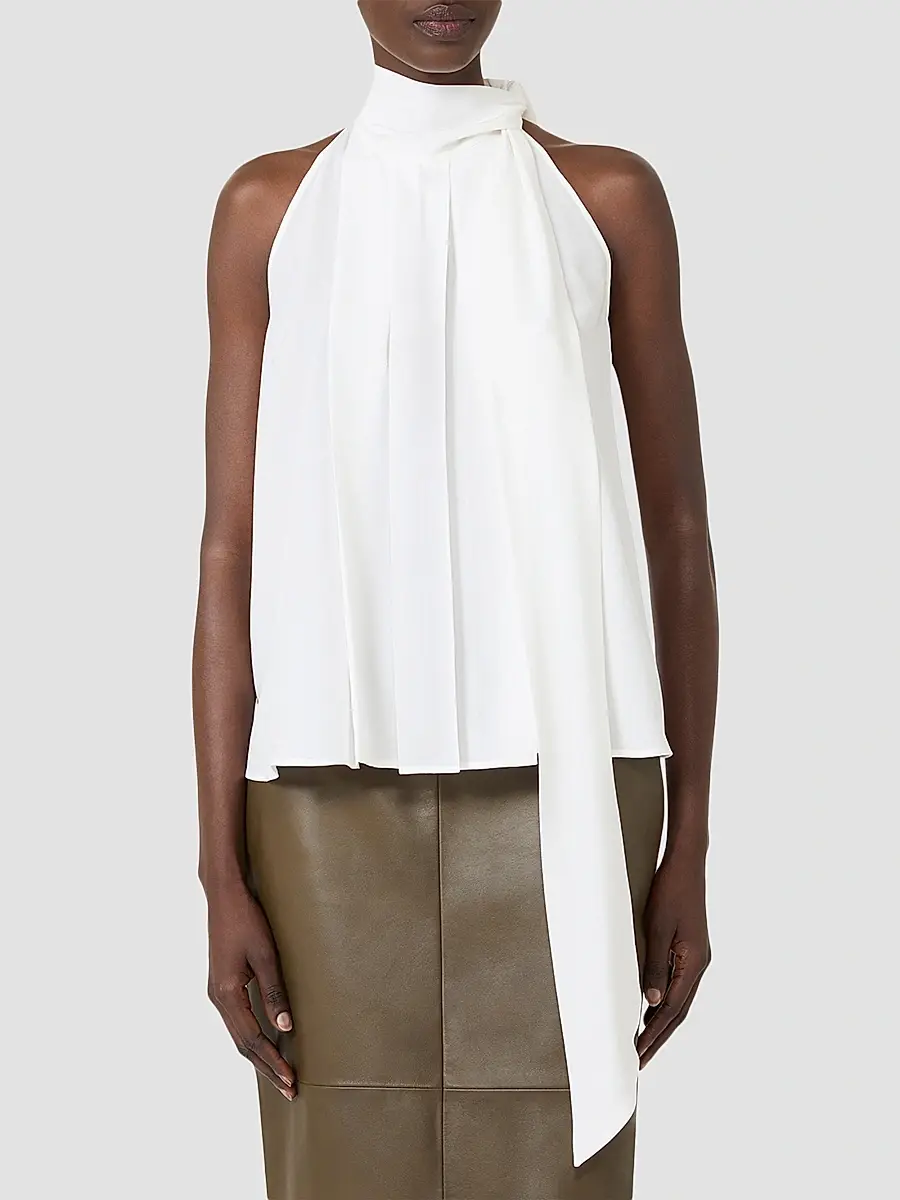 Max Mara Women's Sleeveless Crepe De Chine Top | Thumbnail 3 Max Mara Women's Sleeveless Crepe De Chine Top | Thumbnail 3