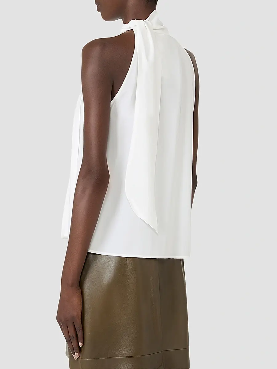 Max Mara Women's Sleeveless Crepe De Chine Top | Thumbnail 4 Max Mara Women's Sleeveless Crepe De Chine Top | Thumbnail 4