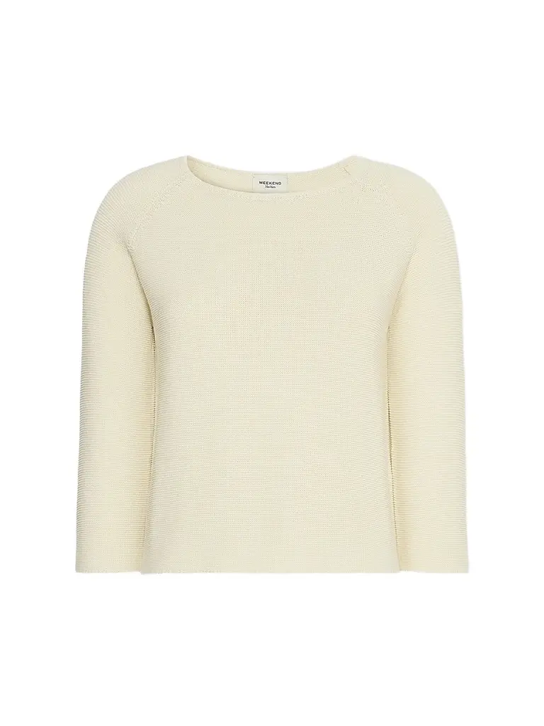 Weekend Max Mara Women's Cotton Yarn Sweater - Ecru | Image 1 Weekend Max Mara Women's Cotton Yarn Sweater - Ecru | Image 1
