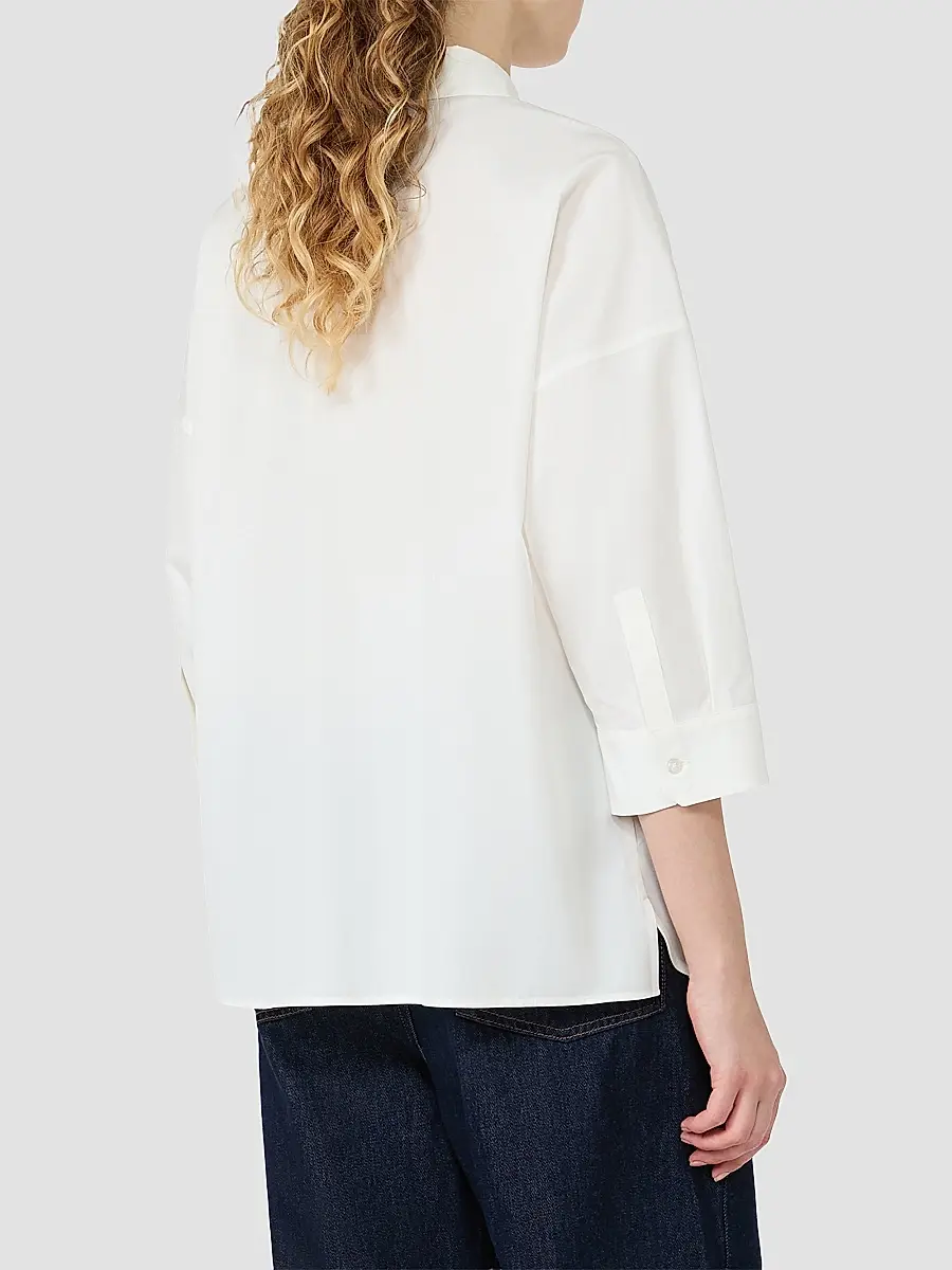 Weekend Max Mara Women's Boxy Cotton Poplin Shirt | Thumbnail 3