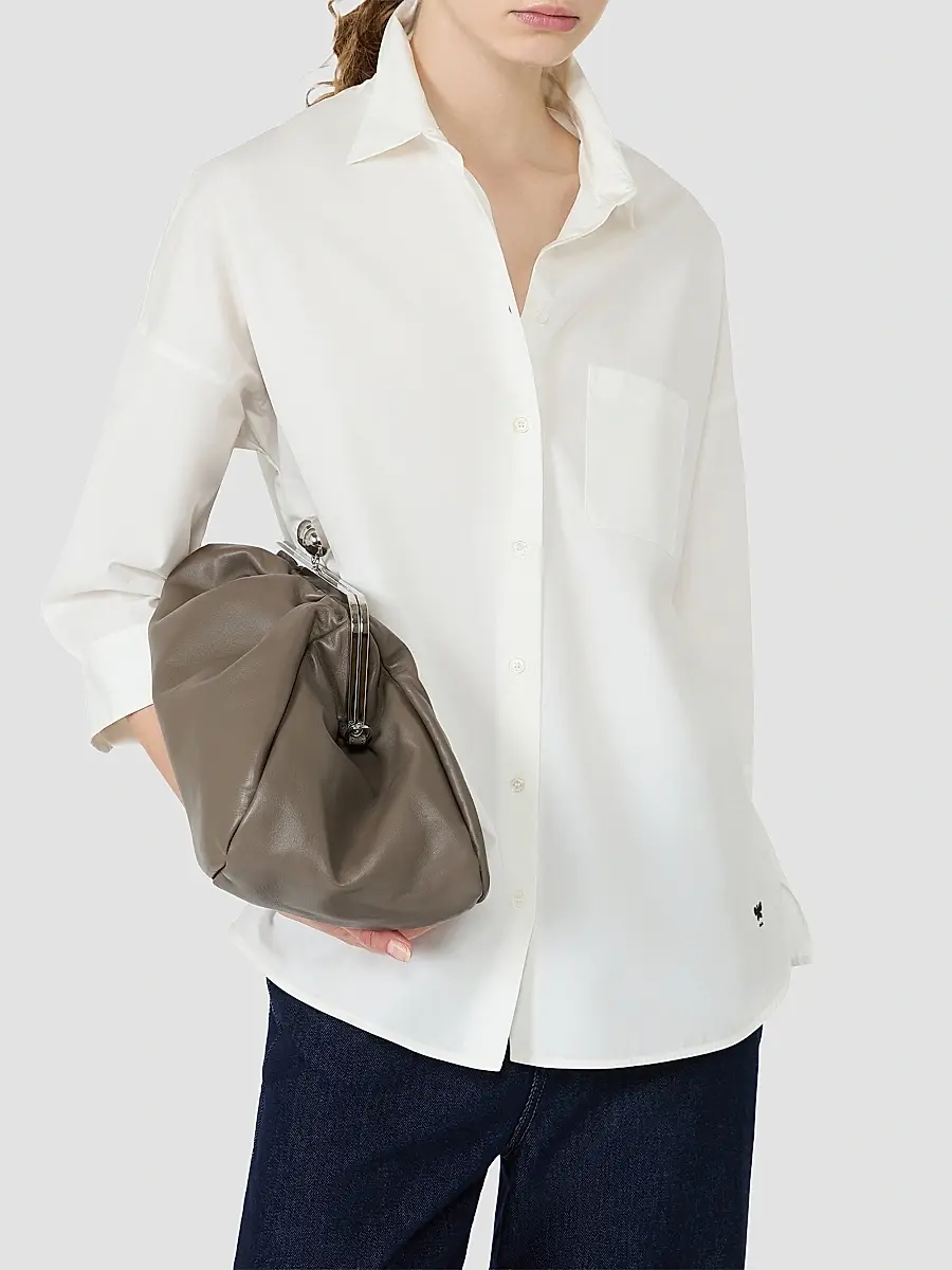 Weekend Max Mara Women's Boxy Cotton Poplin Shirt | Thumbnail 4