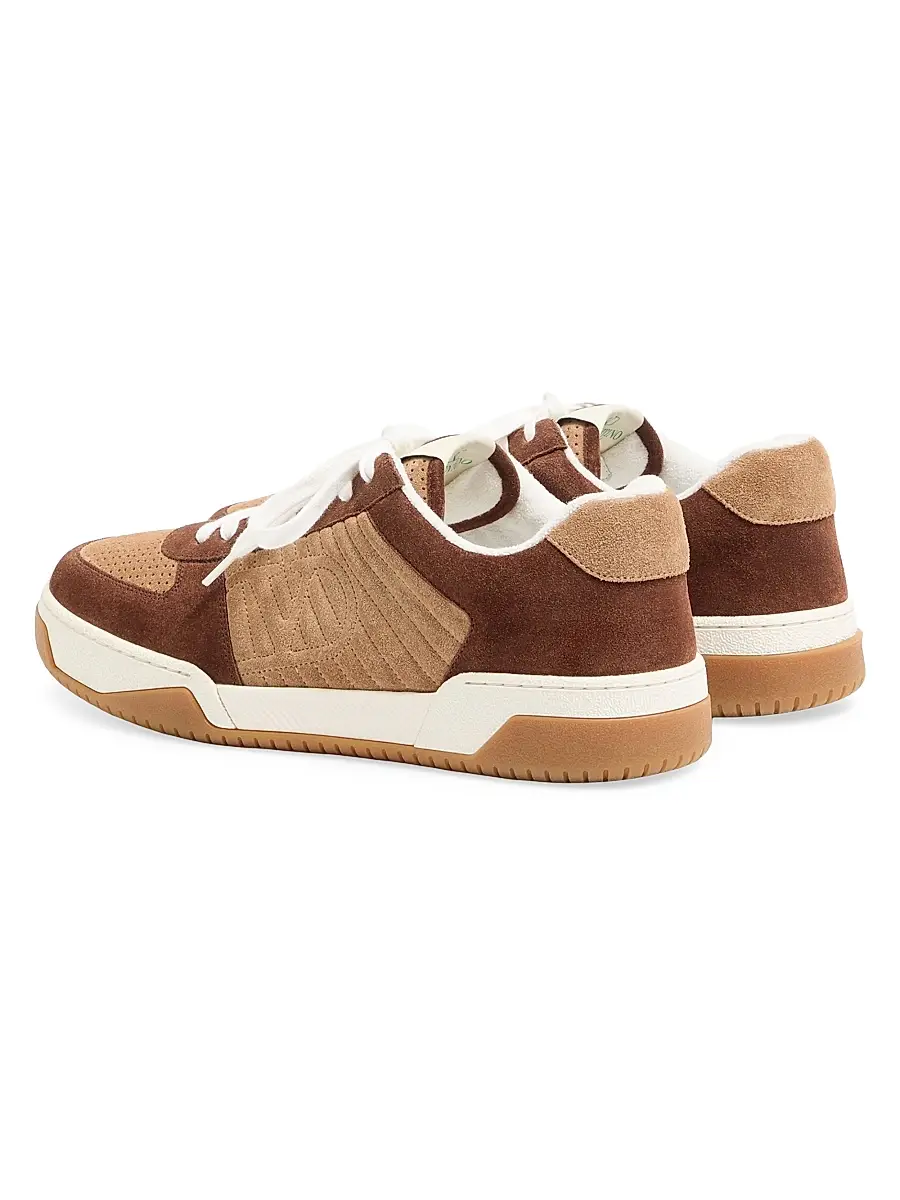 Valentino Men's Sparry Sneakers in Split Leather - Brown Camel | Thumbnail 3