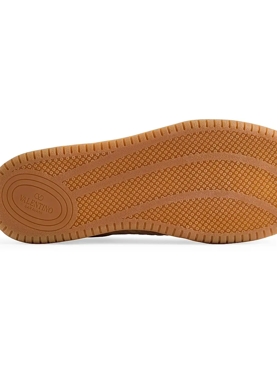 Valentino Men's Sparry Sneakers in Split Leather - Brown Camel | Thumbnail 7