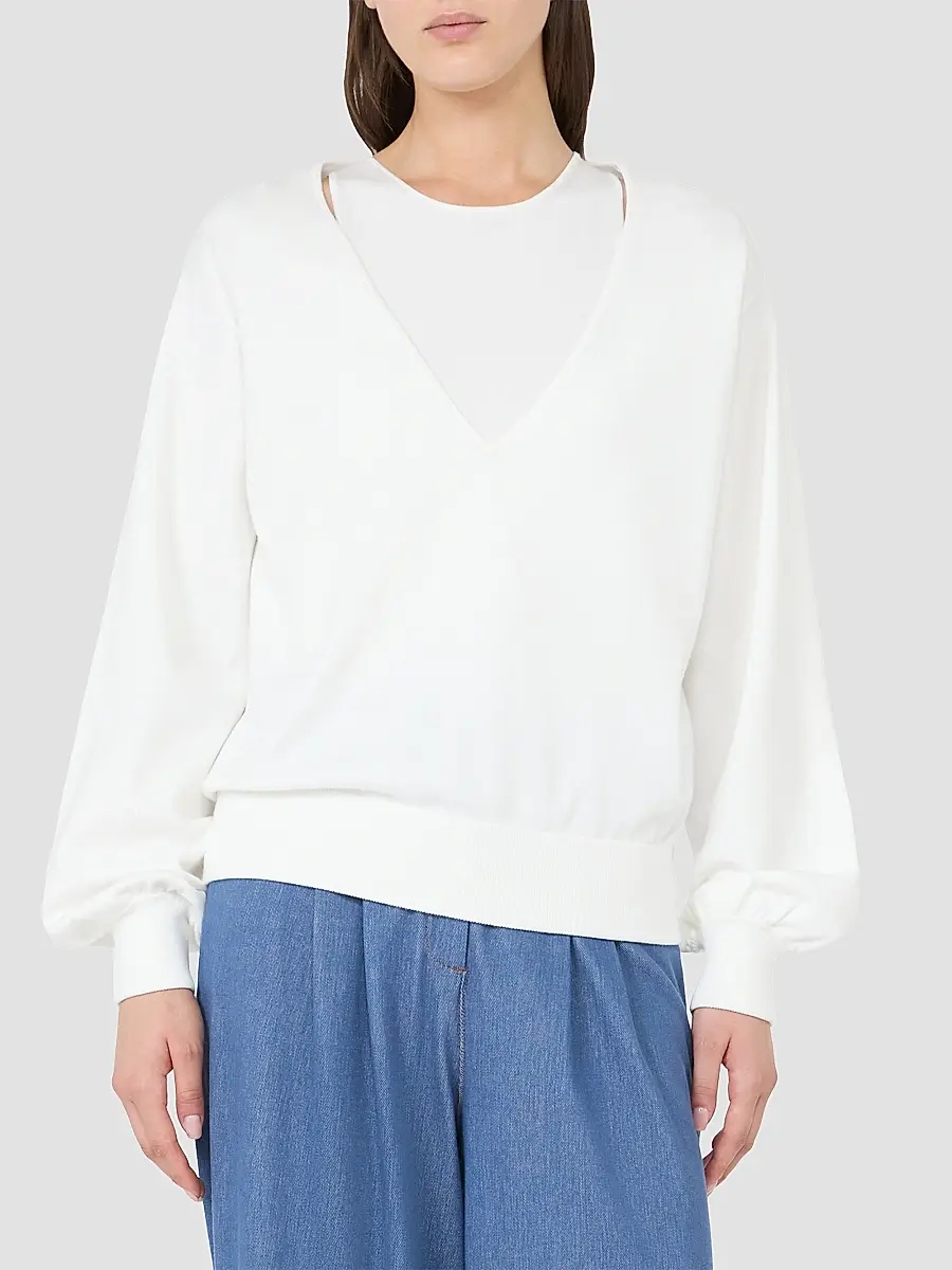 MM Max Mara Women's Viscose Yarn Sweater | Thumbnail 3
