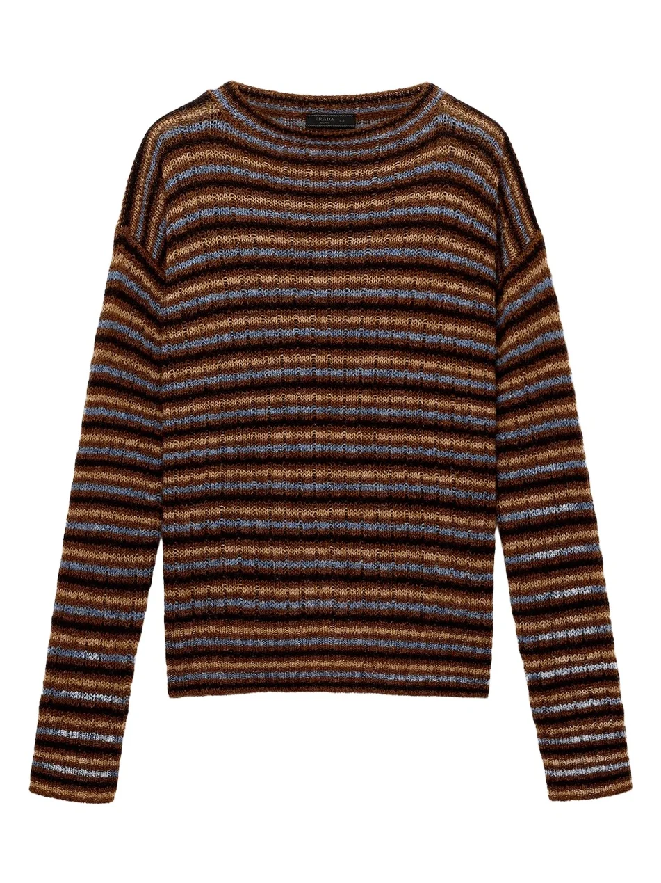 Prada Men's Shetland Wool Boat Neck Sweater
