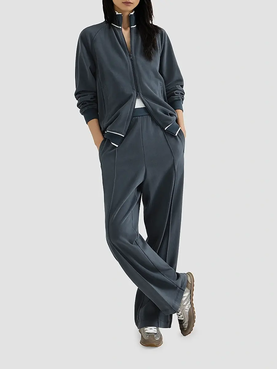 Brunello Cucinelli Women's Cotton Smooth French Terry Track Trousers | Thumbnail 5 Brunello Cucinelli Women's Cotton Smooth French Terry Track Trousers | Thumbnail 5