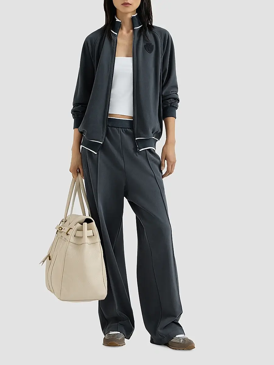 Brunello Cucinelli Women's Cotton Smooth French Terry Track Trousers | Thumbnail 6 Brunello Cucinelli Women's Cotton Smooth French Terry Track Trousers | Thumbnail 6