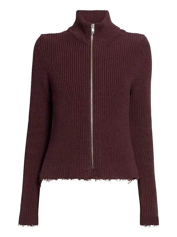 Women's Sports Rib-Knit Cotton Jacket