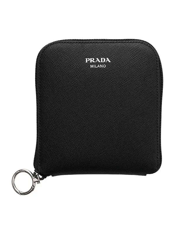 Women's Saffiano Leather Pendant with Re-Nylon Tote Bag Women's Saffiano Leather Pendant with Re-Nylon Tote Bag